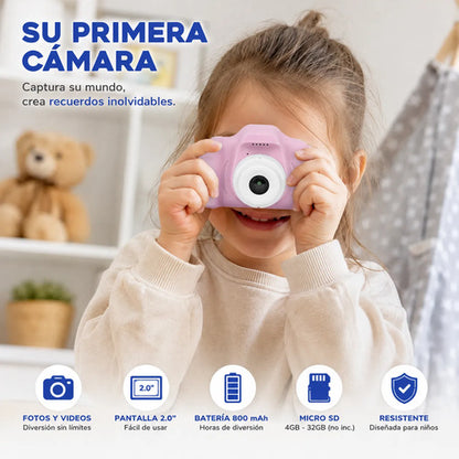 Mini Cámara Digital Infantil 1080p Pantalla 2  Recargable Aleatorio