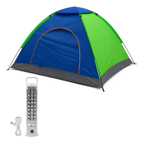 Carpa 3 Personas Iglu Camping 2x1.5x1.1cm + Luz Emergencia Varios