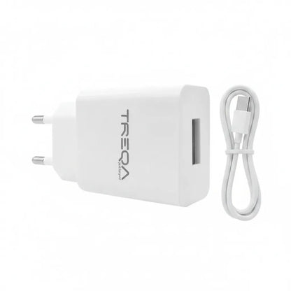 Cargador Pared Usb Micro Usb Carga Rapida 18w Cable Celular Blanco