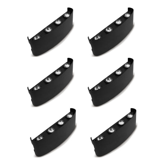 Set X6 Aplique Pared Exterior Luminaria Foco Bidireccional