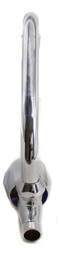 Canilla Cocina Pared Unitaria Grifo Mesada Metal Agua Fria Cromado Cromado Brillante