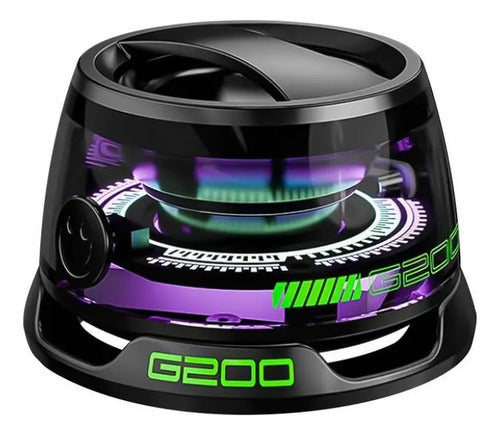 Mini Parlante Portatil Magnetico Bluetooth Con Luces Led Rgb Negro
