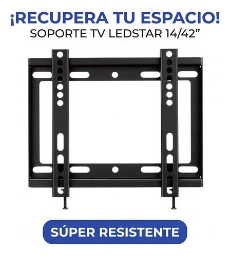 Soporte Tv Fijo De 14 A 42 Pulgada Vesa Led Lcd Color Negro Negro