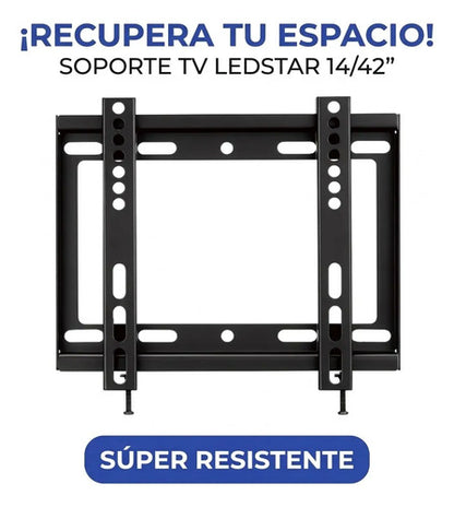 Soporte Tv Fijo De 14 A 42 Pulgada Vesa Led Lcd Color Negro Negro