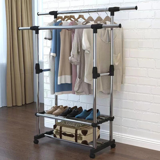Perchero Organizador Extensible Con Ruedas De Metal