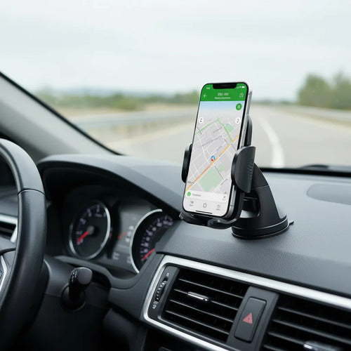 Soporte Celular Universal Gps Smartphone Ajustable Auto 360 Negro