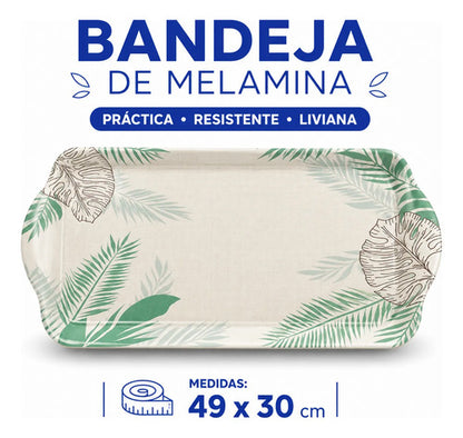 Bandeja Servir Melamina Rectangular 49x30cm Alimentos Hogar Beige