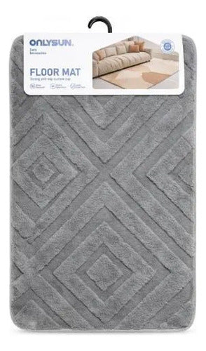 Alfombra Baño Secado Rápido Mediana Absorbente 50x80cm Gris