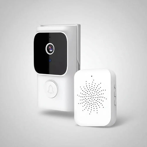 Timbre Inteligente Inalambrico Wifi Camara Vision Nocturna Blanco