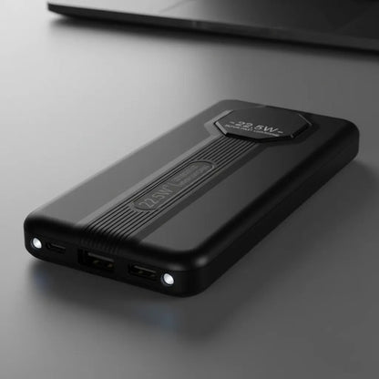 Power Bank 10000mah 22.5w Cables Integrados Carga Rápida Negro