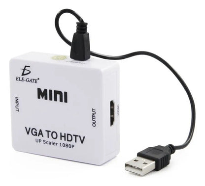 Adaptador Vga A Hdmi Con Audio Y Video Para Pc, Para Conectar Laptop A Tv