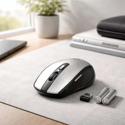 Mouse Inalambrico Optico Usb Pc Laptop Mac Oficina 6 Botones Aleatorio