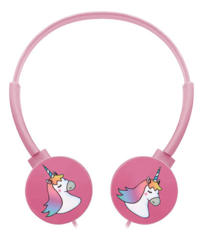 Auriculares Infantil Unicornio Niños Cable Vincha Ajustable Rosa