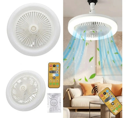 Lampara Led Ventilador Techo Control Remoto Perfumador Aroma Blanco