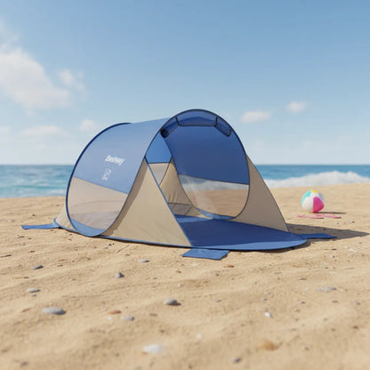 Carpa Refugio Playa Autoarmable Cortaviento Filtro Uv 80 2m Azul