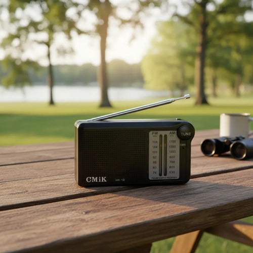 Radio Portátil Am Fm Salida Jack 3.5 Antena Bolsillo Mini Negro