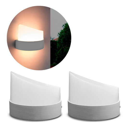 Set X2 Foco Pared Aplique Exterior Lampara Luminaria