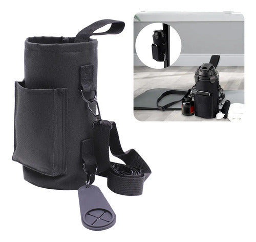 Bolso Magnetico Deportivo Botella Gimnasio Correa Ajustable Negro Sleeve Deportivo Magnético