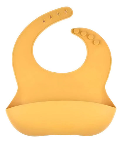 Babero Bebe De Silicona Recolector Con Bolsillo Liso Varios Unico