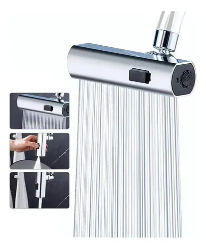 Puntero Grifo Multiuso 13cm Cromado Canilla Mesada Pared Cromado