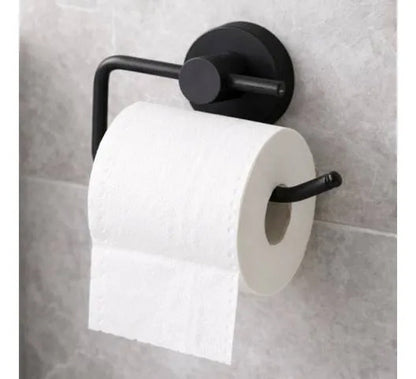 Soporte Rollo Papel Higienico Portarrollos Baño Pared Negro Negro