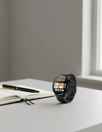 Reloj Inteligentes Pantallas Amoled Mallas Android Ios Reloj Negro Mate / Gris Espacial Aleación De Zinc Doble Estilo Eslabones Negro/silver Negro / Metalizado A Tono Con La Caja