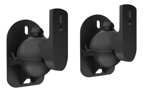 Soporte Pared Parlantes Giratorio Regulable Ajustable 180° Negro