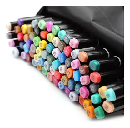 Set De Marcadores Plumones Doble Punta 48 Piezas Multicolor