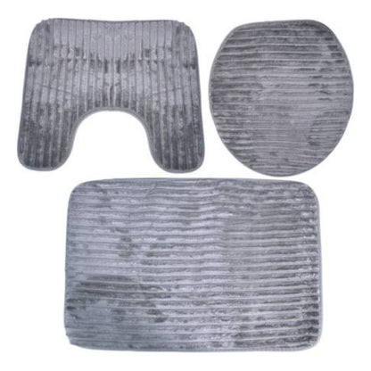 Set De Alfombras Para Baño 3 Pcs Con Relieve
