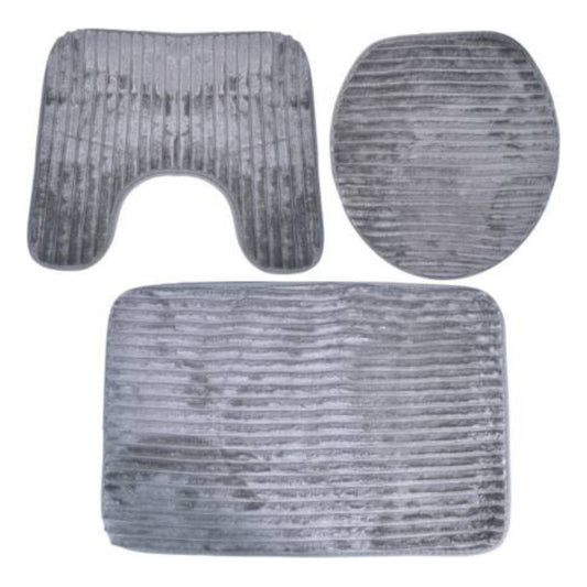 Set De Alfombras Para Baño 3 Pcs Con Relieve