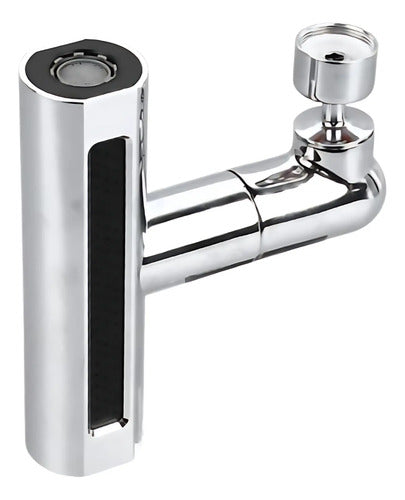 Puntero Grifo Adaptador Boquilla Canilla Efecto Cascada Plateado