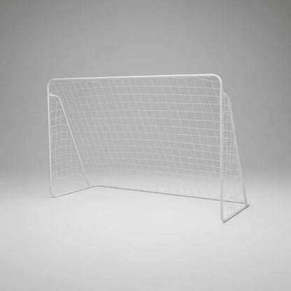 Arco De Fútbol Acero Resistente Red Y Estacas 213x150x75cm Blanco