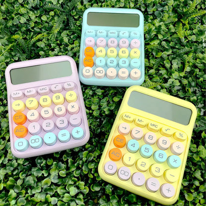 Calculadora De Escritorio Aesthetic Colores Pastel 11x15.5cm Celeste
