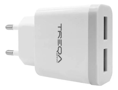 Cargador Doble 2 Usb 3.1a Celular Tablet Pared Carga Rapida Blanco