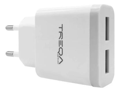 Cargador Doble 2 Usb 3.1a Celular Tablet Pared Carga Rapida Blanco