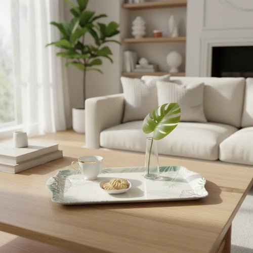 Bandeja Servir Melamina Rectangular 49x30cm Alimentos Hogar Beige