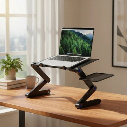 Soporte Plegable Portatil Notebook Ventilador Windows Mac Negro