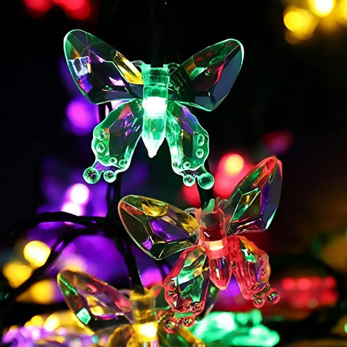 Guirnalda Solar Guia Luces Led Calidas Y Rgb Lamparas 5 Mts