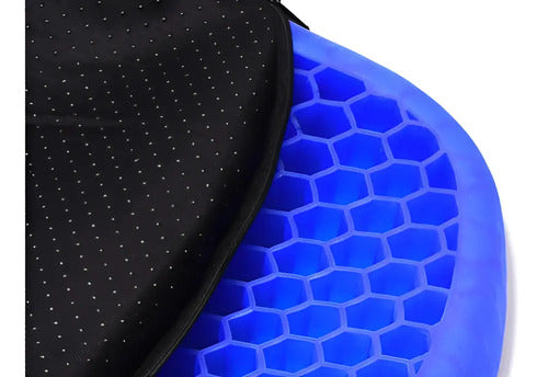 Cojín Silicona Asiento Gel Confortable Lavable Portátil Azul