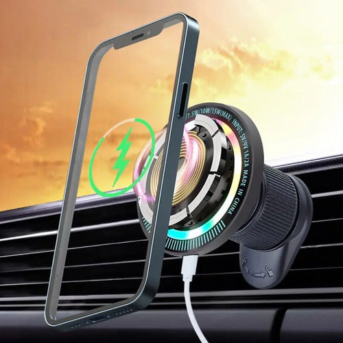 Cargador Inalambrico De Auto Magnetico 15w Para Ventilacion