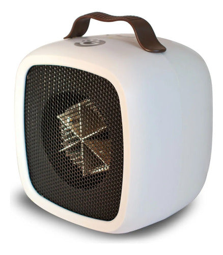 Calefactor Caloventor Electrico Ceramico Portatil Compacto Blanco