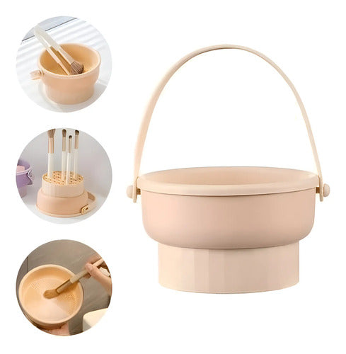 Soporte De Limpieza Y Secado De Brochas Maquillaje Genérica