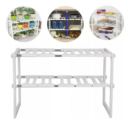 Estante Organizador Bajo Mesada Para Cocina Blanco