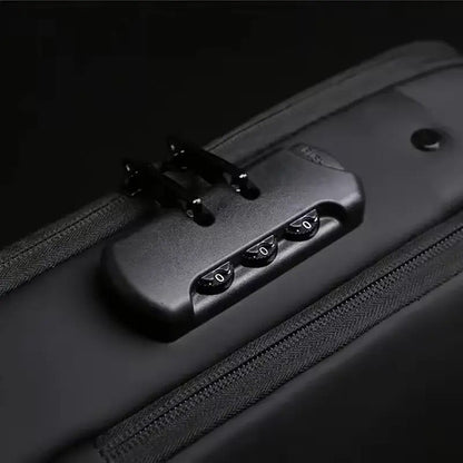 Mochila Bandolera Antirrobo Impermeable Usb Bolso Negro Negro/marrón