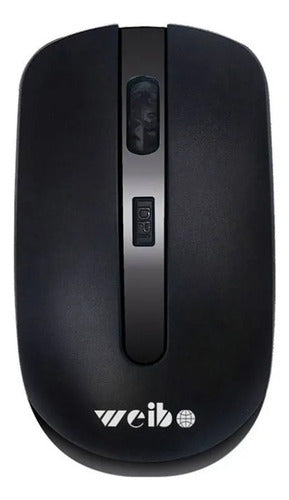 Mouse Inalambrico Usb Optico 4 Botones Notebook Pc Wireless Negro