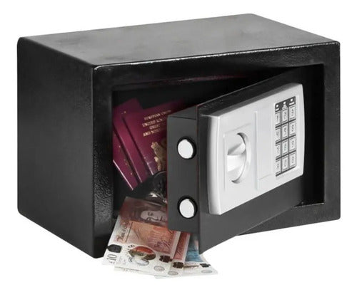 Caja Fuerte Digital Cofre Seguridad 12.4l Llaves Acero Hogar Negro