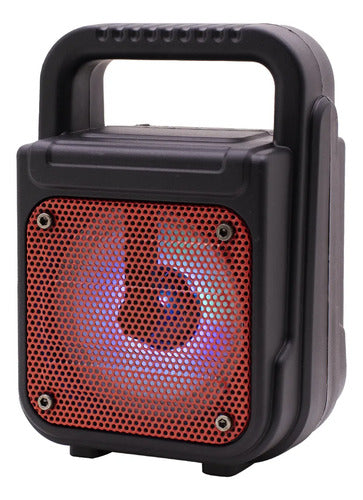 Parlante Inalambrico Bluetooth Ios Android Luces 3 Pulgadas Negro / Rojo Según Disponibilidad