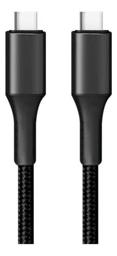Cable Usb Tipo C A Tipo C Reforzado Carga Y Datos 1m Nylon Aleatorio
