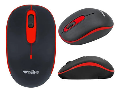 Mouse Inalambrico Usb Optico 3 Botones 10m Notebook Pc Gamer Rojo