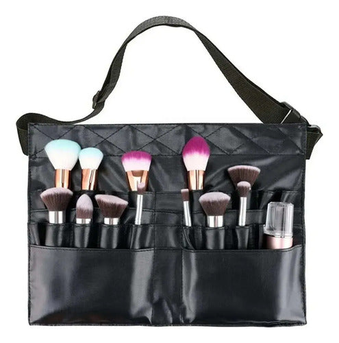 Cinturon Porta Brochas Maquillaje Para Cosmeticos Ajustable Varios